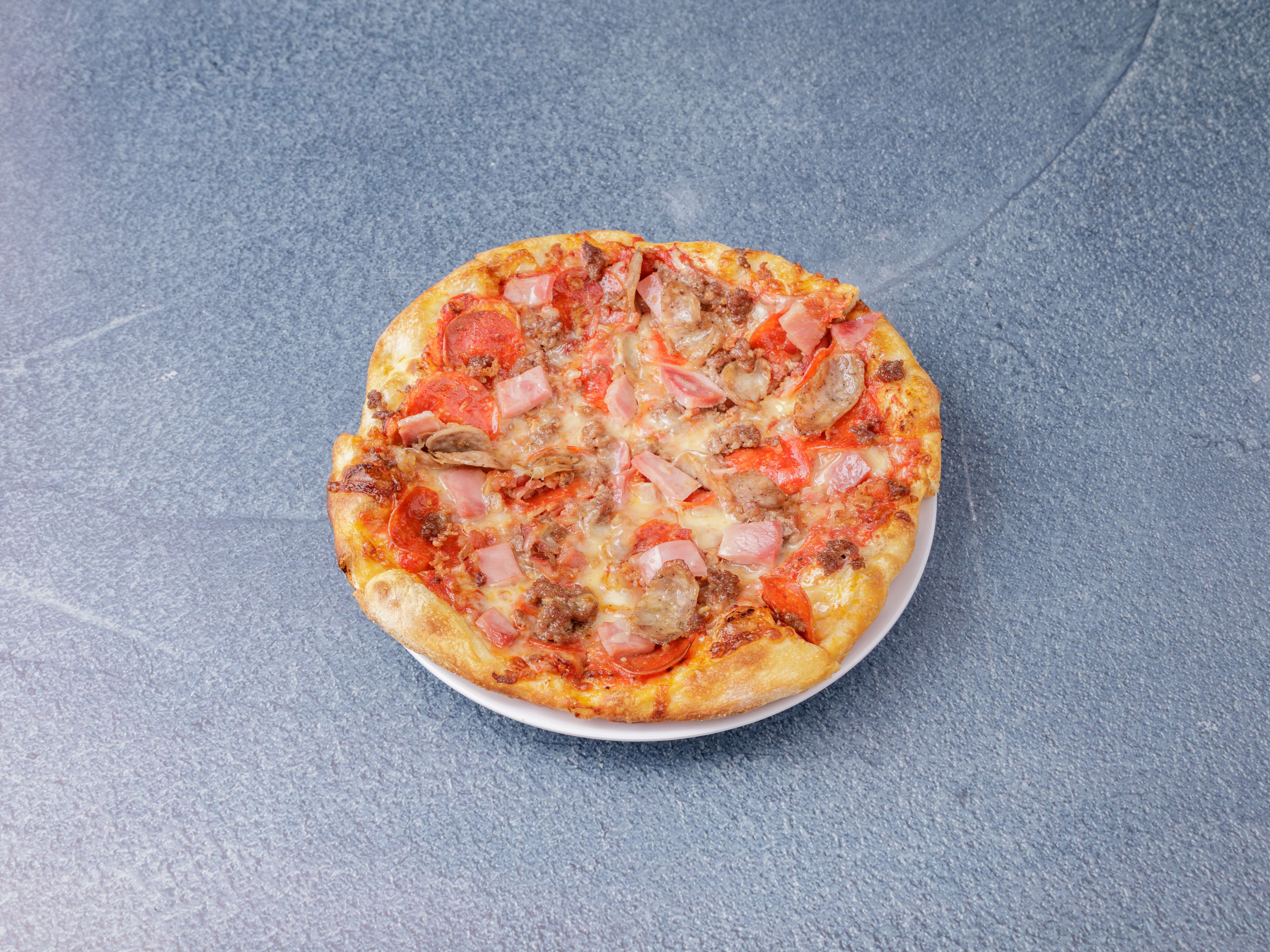 Order Meat Lover's Pizza food online from John'S Pizzeria & Restaurant store, Chicopee on bringmethat.com