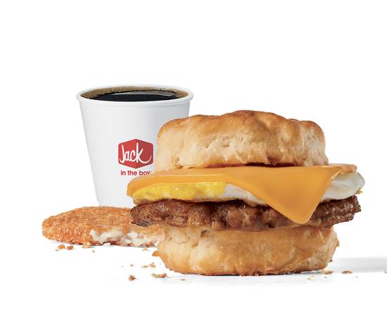 Order Sausage Egg & Cheese Biscuit Combo food online from Jack In The Box store, Baton Rouge on bringmethat.com