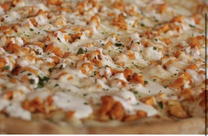 Order 18"" Buffalo Chicken Pie (Our signature pizza) food online from La Piazza Cucina Italiana & Wine Bar store, Melville on bringmethat.com