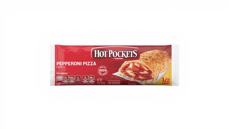 Order Hot Pockets Pepperoni Pizza Stuffed Sandwich Individual Wrap food online from Mac On 4th store, Alton on bringmethat.com