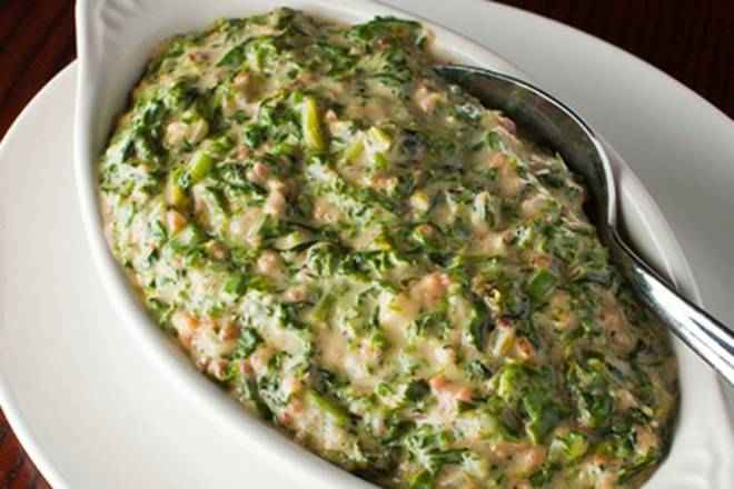 Order CREAM-STYLE SPINACH food online from Sullivan's Steakhouse store, Wilmington on bringmethat.com