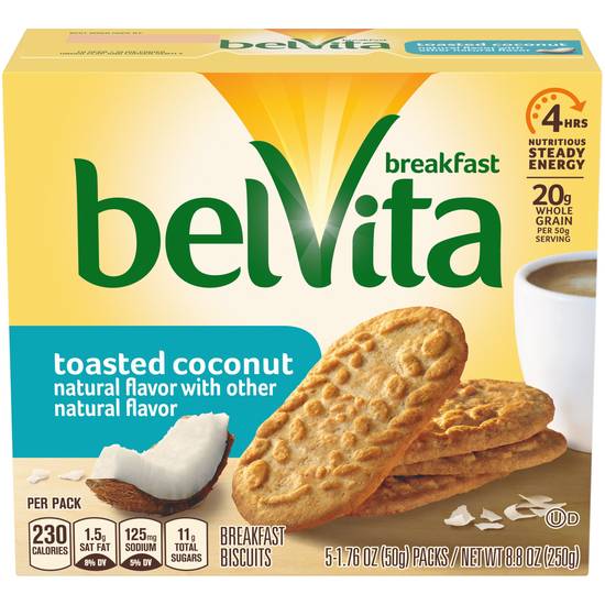 Order belVita Breakfast Biscuits, Toasted Coconut, 8.8 OZ food online from CVS store, BRYAN on bringmethat.com