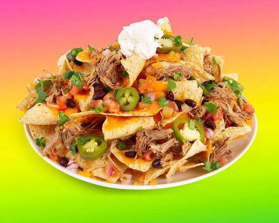 Order Carnitas Nachos food online from Chuck'S Cheesesteaks store, Fort Mill on bringmethat.com