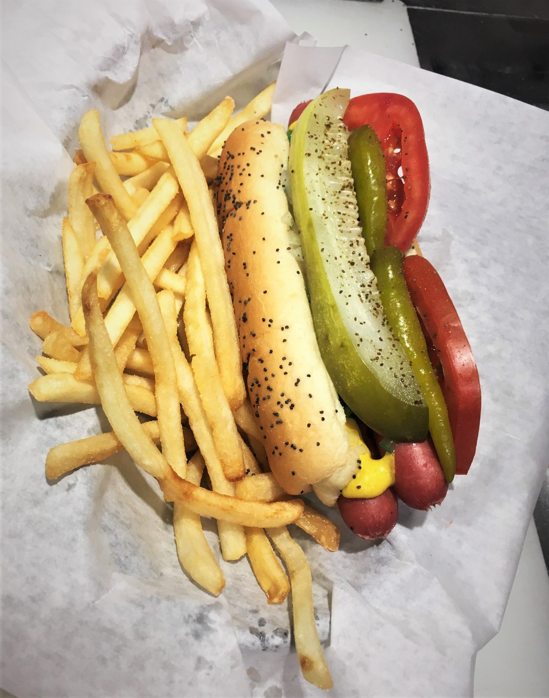 Order Double Dog and Fries food online from Southtown Hotdogs store, Elmhurst on bringmethat.com