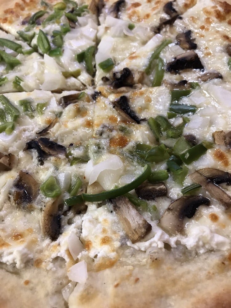 Order Supreme White Pizza - Medium 14'' food online from Pizza Di Roma store, Atlantic City on bringmethat.com