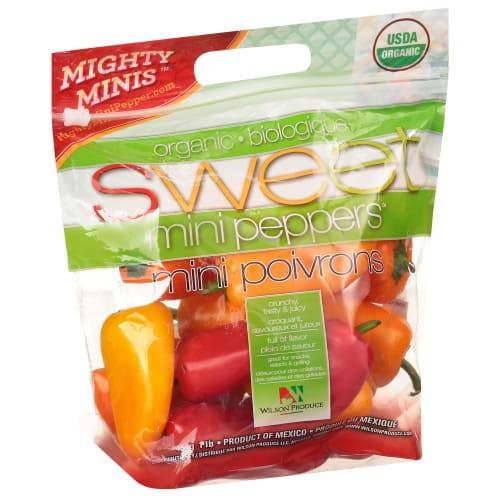 Order Mighty Minis · Organic Sweet Mini Peppers (1 lb) food online from Jewel-Osco store, Niles on bringmethat.com