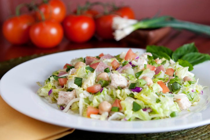 Order Romio's Famous Chopped Salad food online from Romio's Pizza & Pasta - Belltown store, Seattle on bringmethat.com