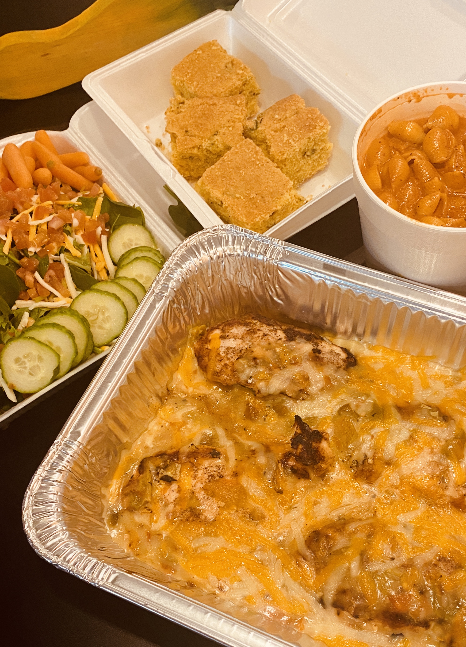Order Family Smothered Chicken breast Dinner food online from The Chile Pod store, Farmington on bringmethat.com