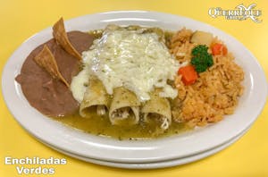Order Enchiladas Verdes food online from El Querreque Grill store, Laredo on bringmethat.com
