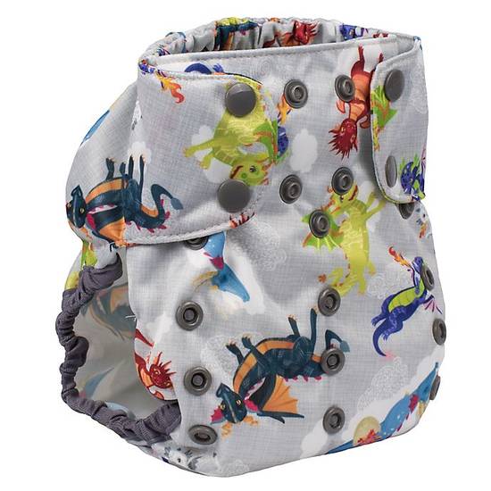 Order smart bottoms® Too Smart Dragon Diaper Cover in Grey food online from Buybuy Baby store, Henrietta on bringmethat.com