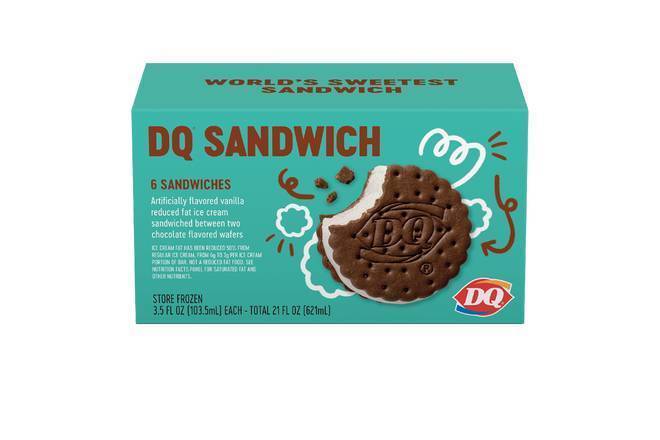 Order 6 pack DQ® Sandwich food online from Dairy Queen store, Concord on bringmethat.com