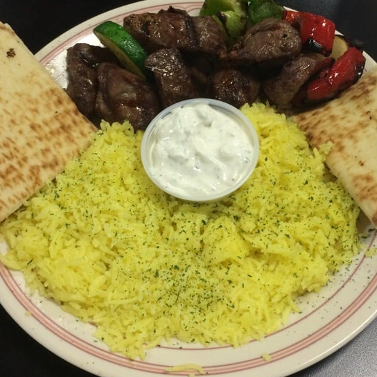 Order Beef Kabob Platter food online from Greek's Grill The store, Chandler on bringmethat.com