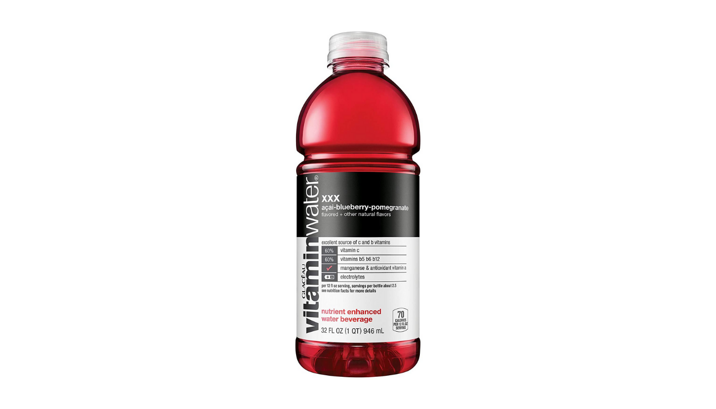 Order Vitaminwater XXX Açai-Blueberry-Pomegranate 32 oz food online from Circus Liquor store, Los Angeles on bringmethat.com