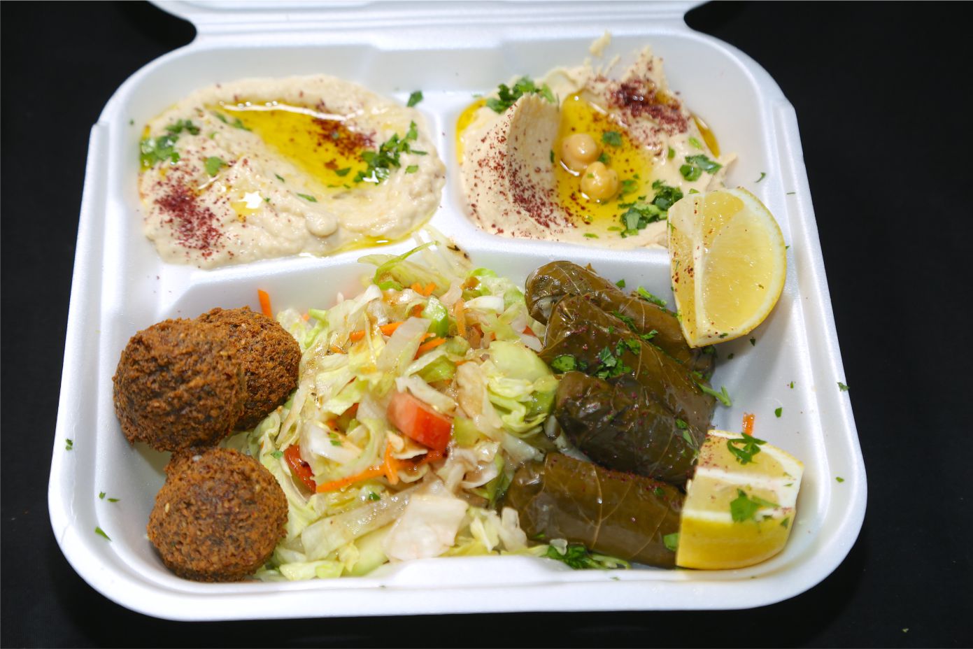Order Veggie Combo Plate food online from Yaba’s Food & Middle Eastern Grill store, Chicago on bringmethat.com