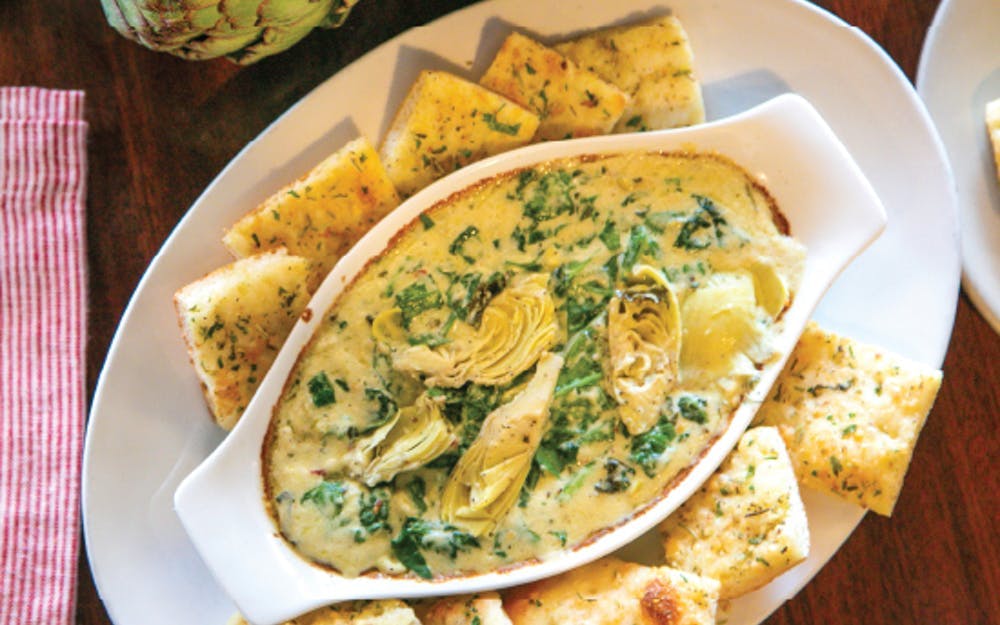 Order Spinach Kale Artichoke Dip - Appetizer food online from Russo New York Pizzeria store, Houston on bringmethat.com