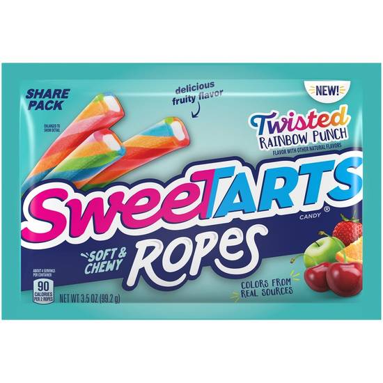 Order Sweetarts Twisted Rainbow Ropes Share Pack food online from Exxon Food Mart store, Port Huron on bringmethat.com