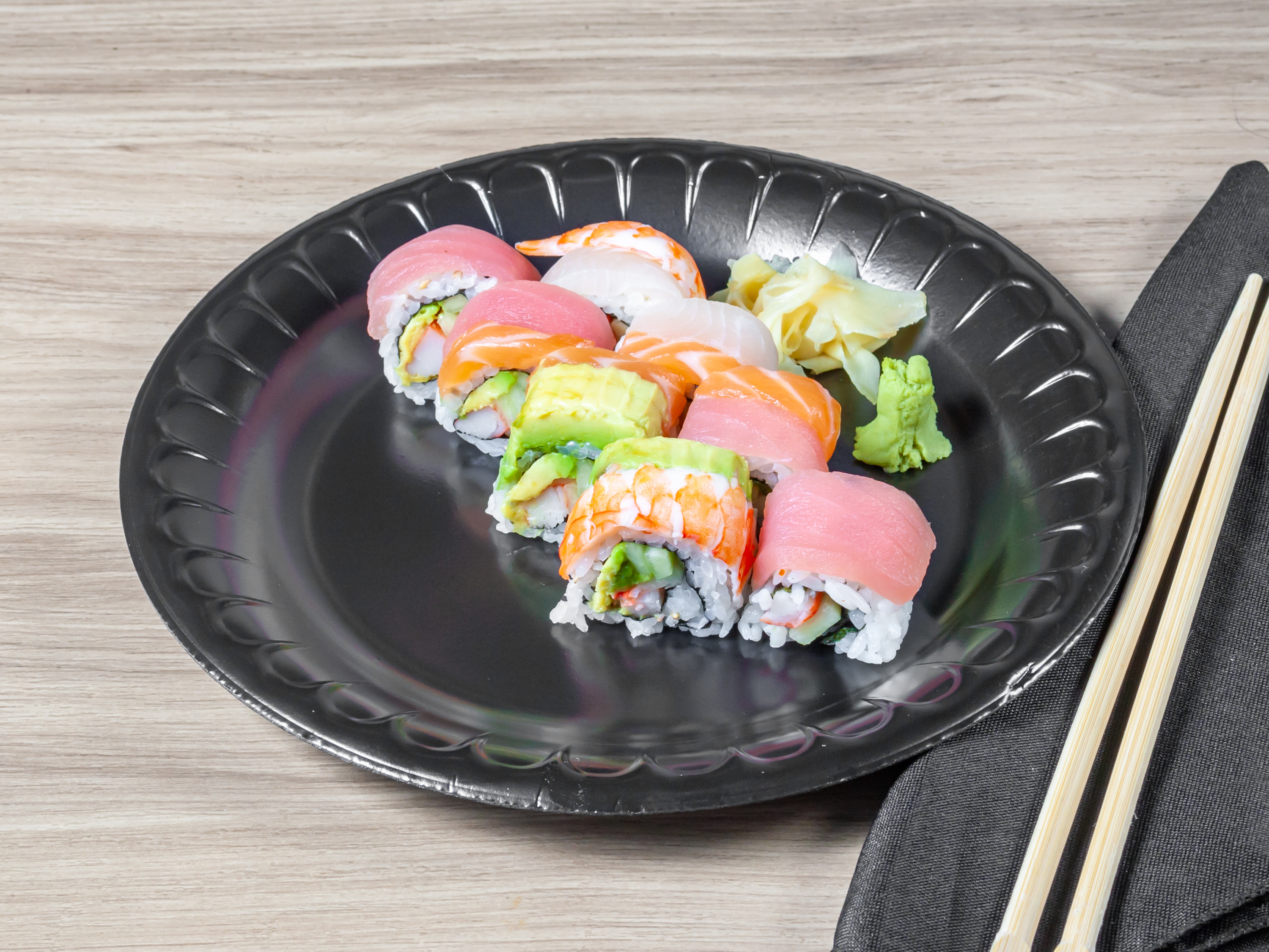 Order Rainbow Roll food online from Sake Express store, Belmont on bringmethat.com