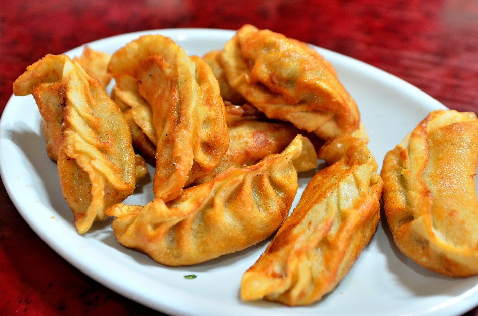 Order House Made Fried Dumplings   (수제 야끼만두) food online from Cafe Patio store, Fullerton on bringmethat.com