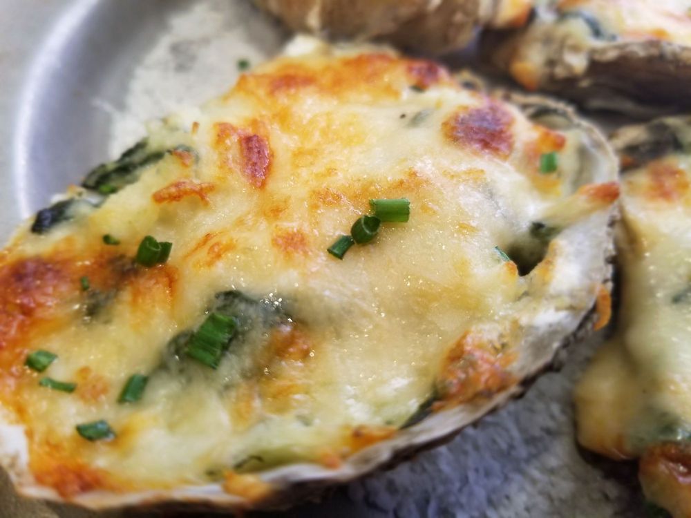 Order Oysters Rockefeller food online from Doc Crow Southern Smokehouse store, Louisville on bringmethat.com