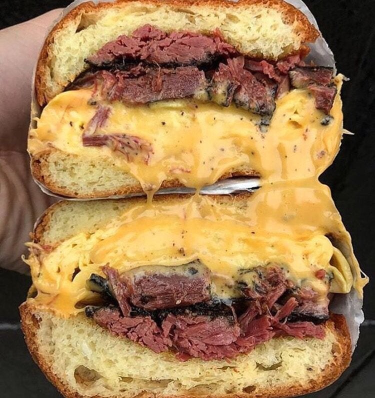 Order Pastrami Egg Cheese Sandwich food online from Shebamz Grill store, Albany on bringmethat.com