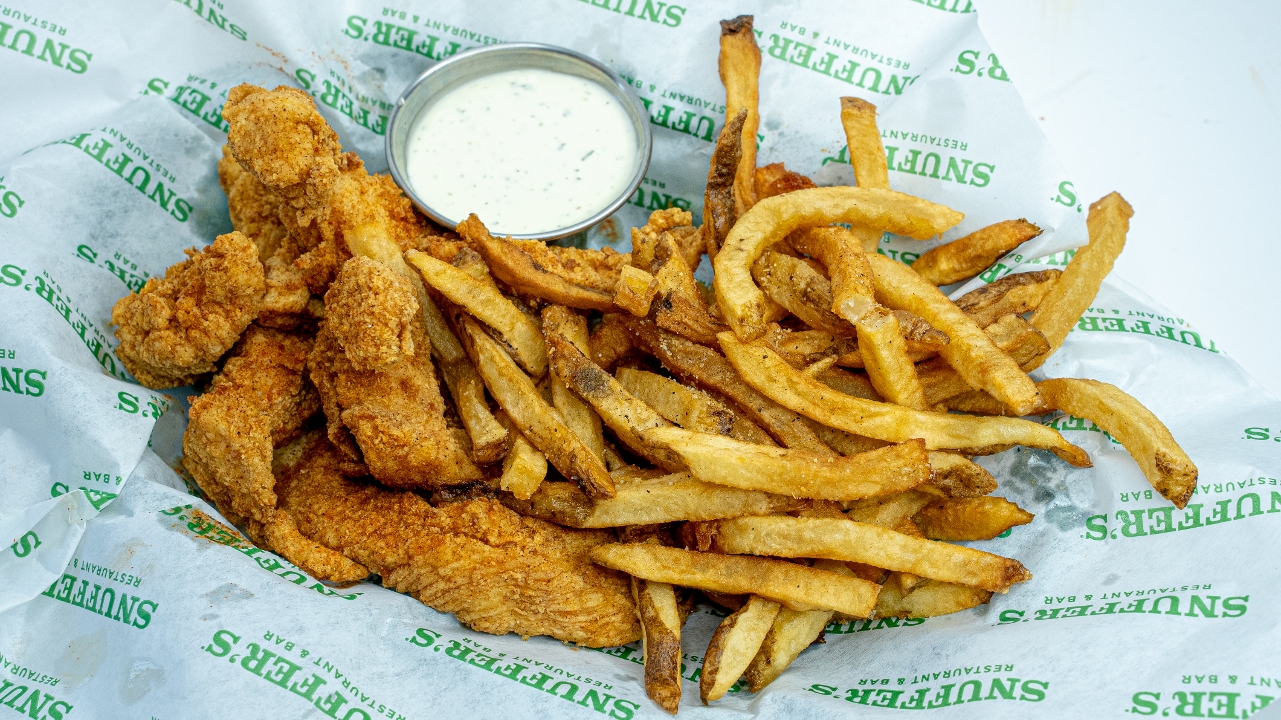 Order Hand-Battered Chicken Strips food online from Snuffers store, Plano on bringmethat.com