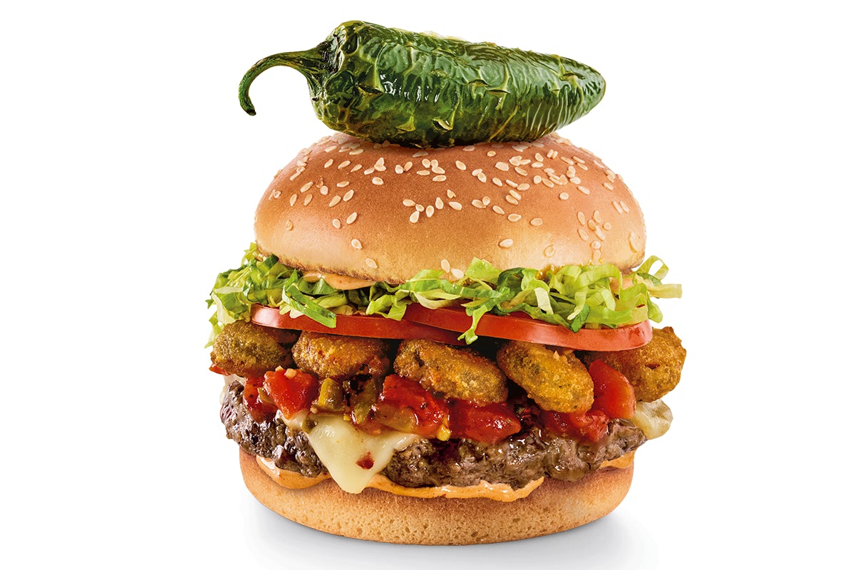Order Burnin’ Love Burger® food online from Red Robin store, Canton on bringmethat.com