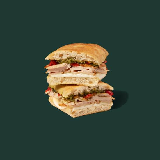 Order Turkey, Provolone & Pesto on Ciabatta food online from Starbucks store, Modesto on bringmethat.com