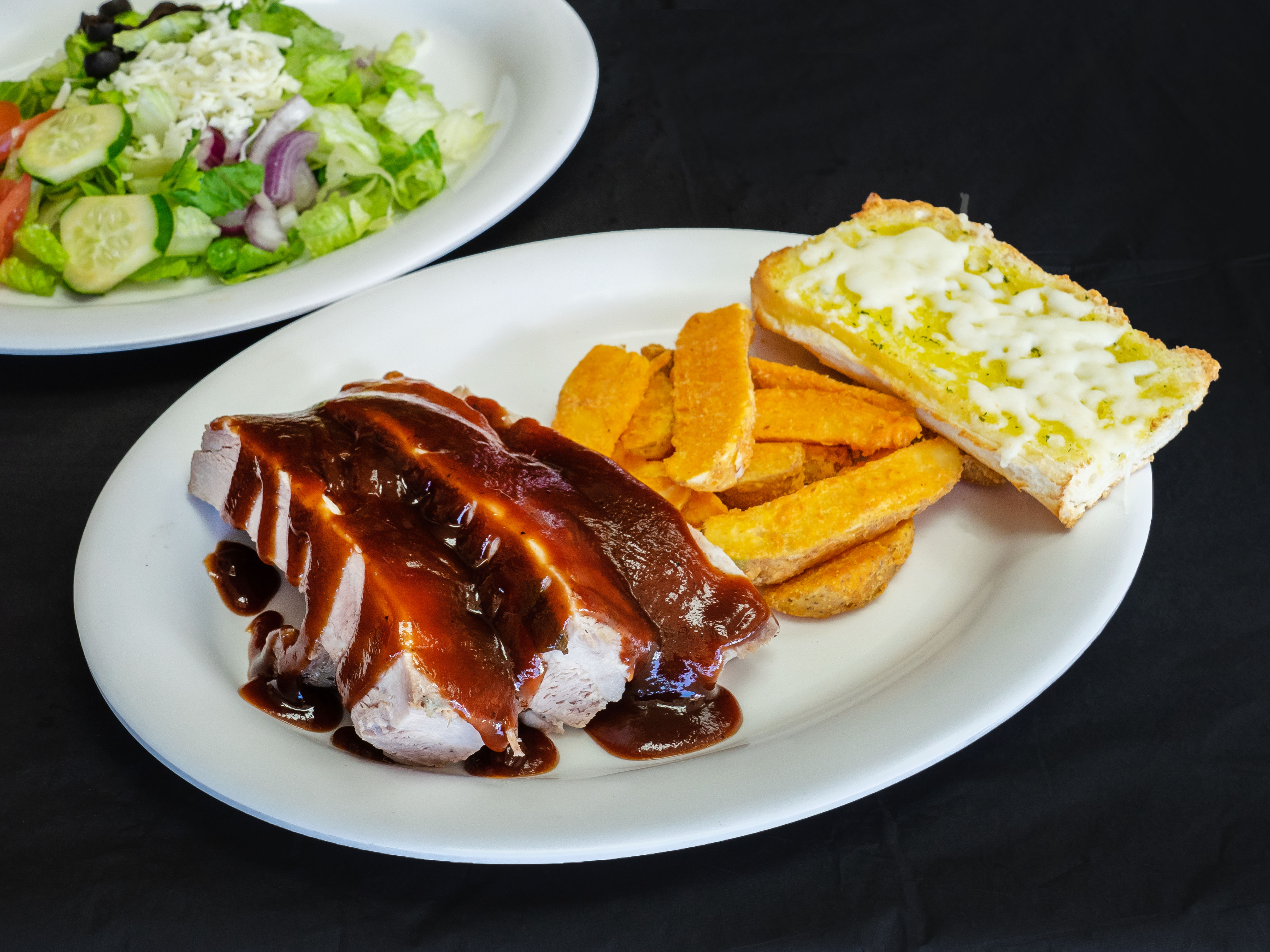 Order Rack of BBQ Ribs food online from Pizza D’Amore store, Long Beach on bringmethat.com