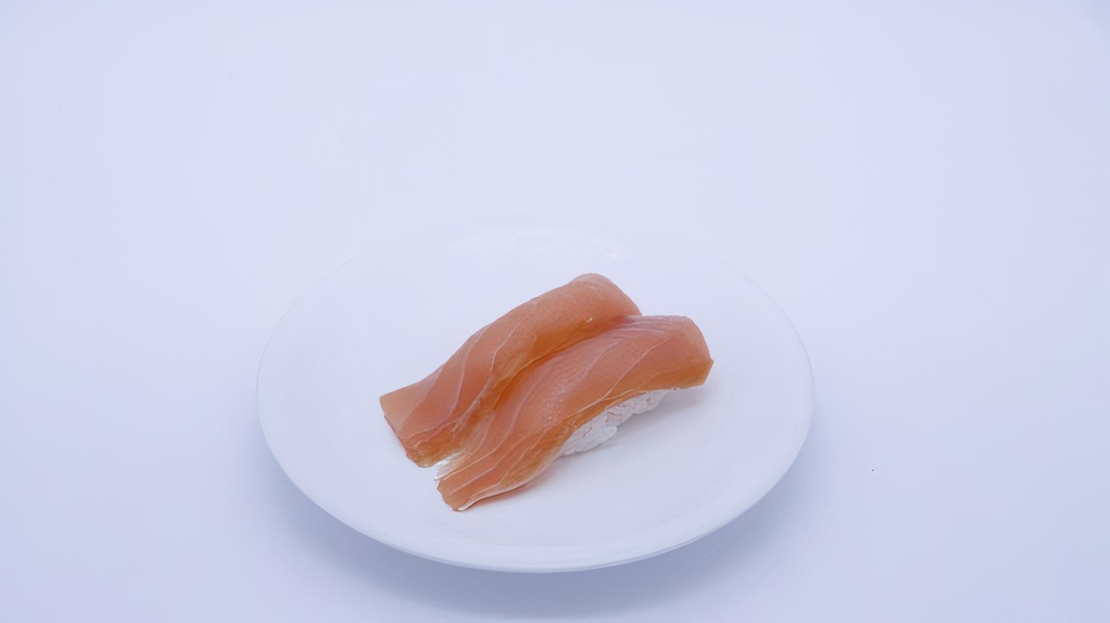 Order Salmon (2 Pieces) food online from Sapporo Revolving Sushi store, Las Vegas on bringmethat.com