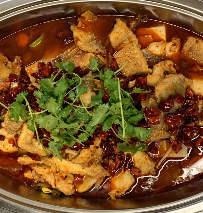 Order Poached Whole Fish in Hot Chili 水煮全鱼 food online from Chengdu Famous Food store, Philadelphia on bringmethat.com
