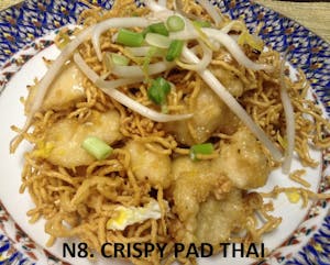 Order N8. Crispy Pad Thai Chicken food online from Bua Thai Restaurant store, Old Orchard Beach on bringmethat.com