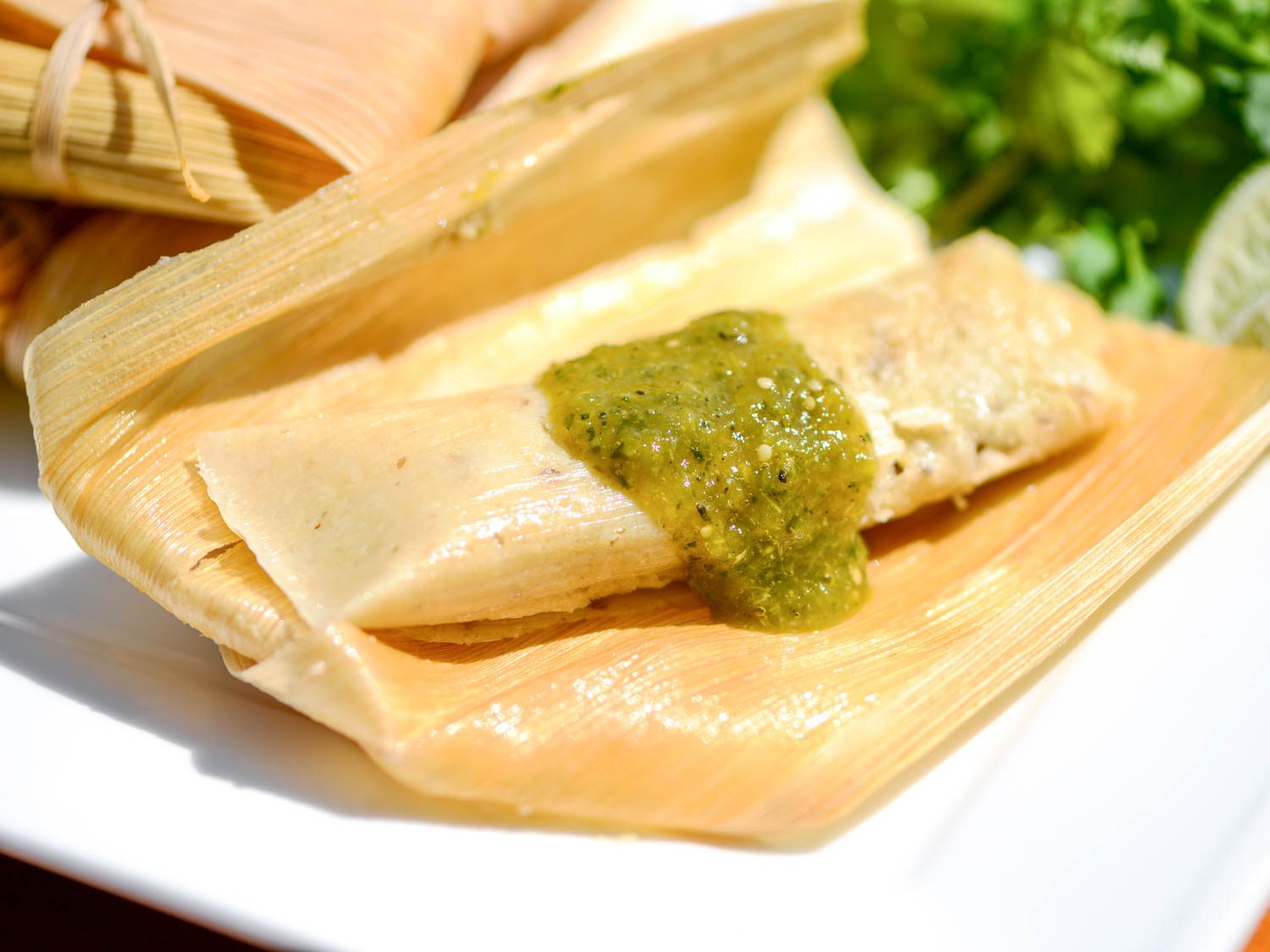 Order Chicken Tamales food online from Taqueria Maria And Ricardo store, Brooklyn on bringmethat.com