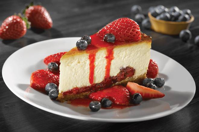Order CHEESECAKE WITH FRESH BERRIES food online from Old Chicago 65 store, Green Bay on bringmethat.com