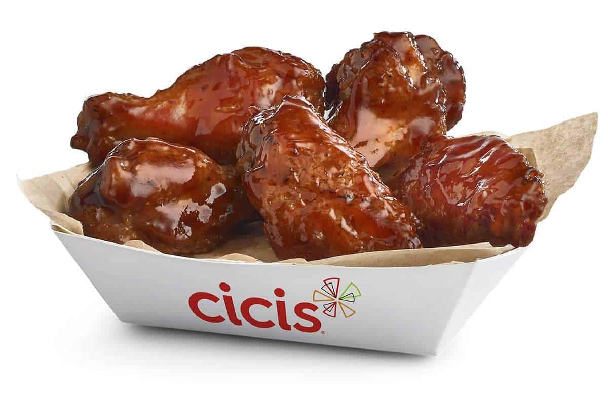 Order BBQ Wings - 5 Pieces food online from Cicis store, Winston-Salem on bringmethat.com