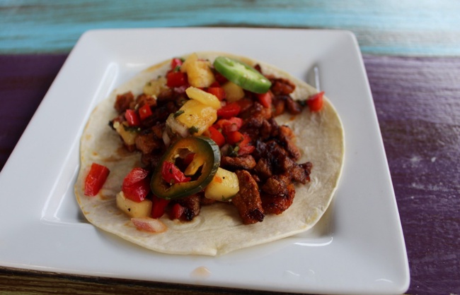Order Pineapple Al Pastor Taco food online from Cantina Louie store, Asheville on bringmethat.com