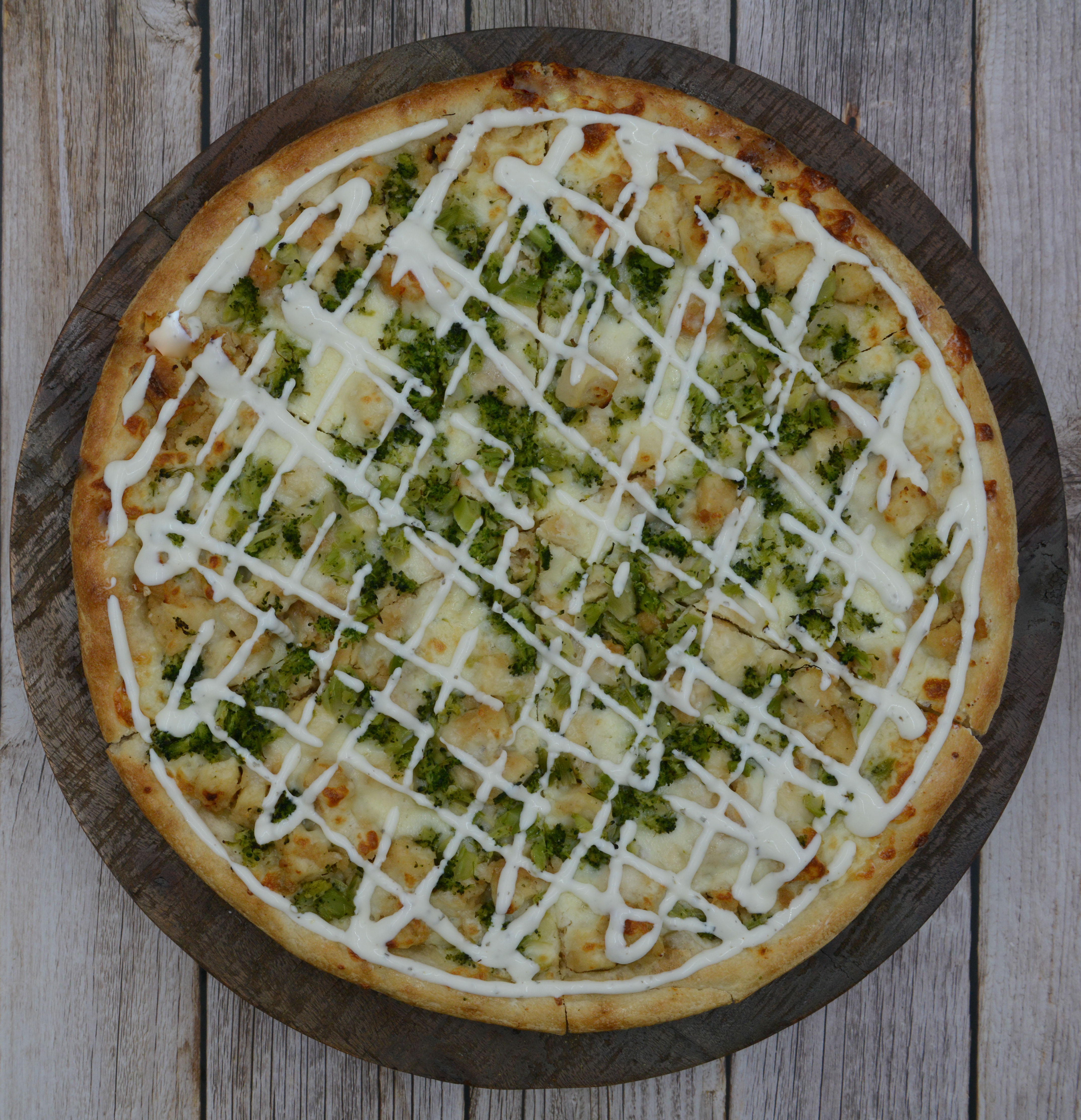Order Chicken Broccoli Ranch Pizza food online from Jeb Pizza store, Troy on bringmethat.com