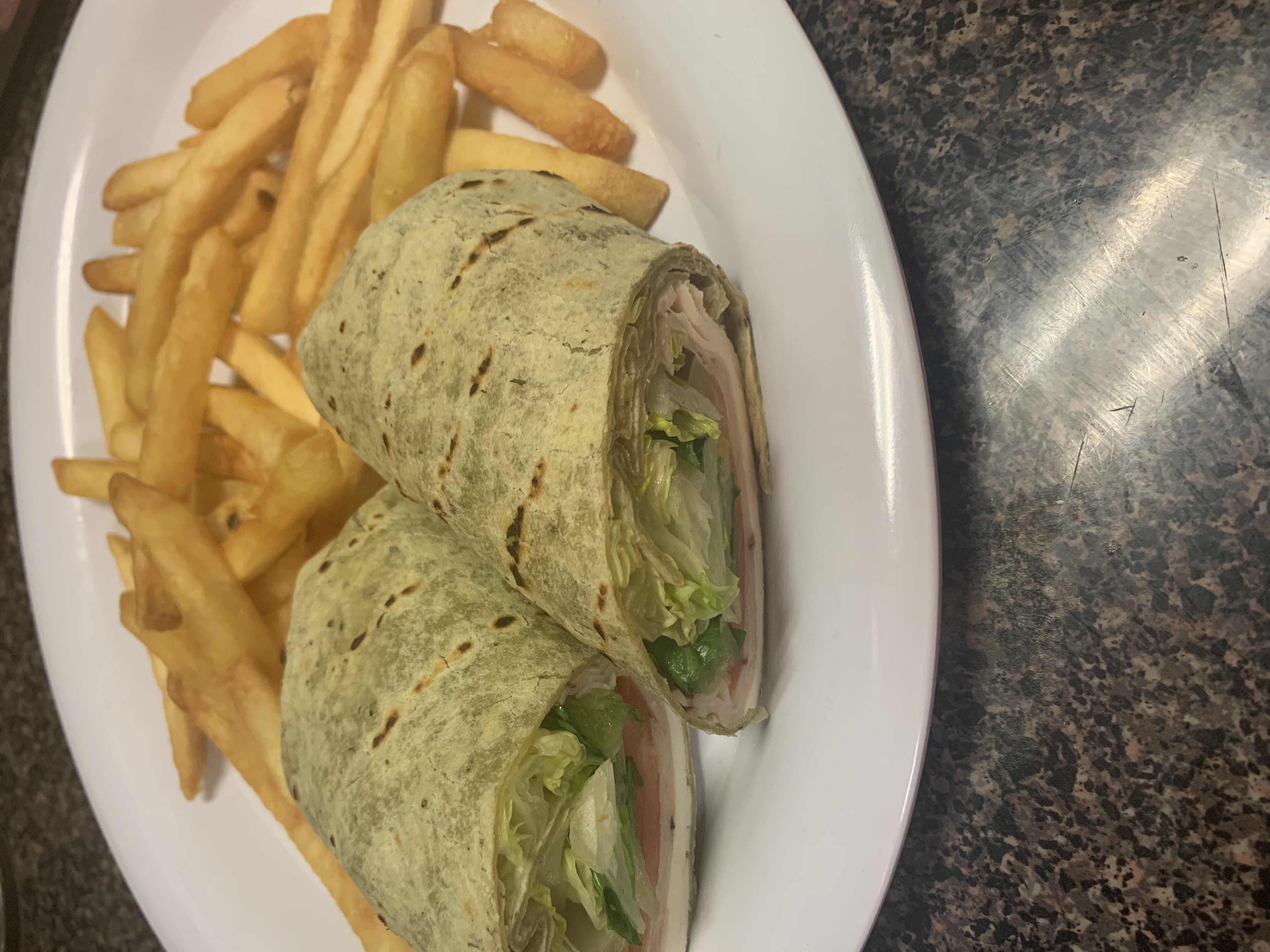 Order Caesar Chicken Salad Wrap food online from Taste of Italy Pizza store, Corona on bringmethat.com