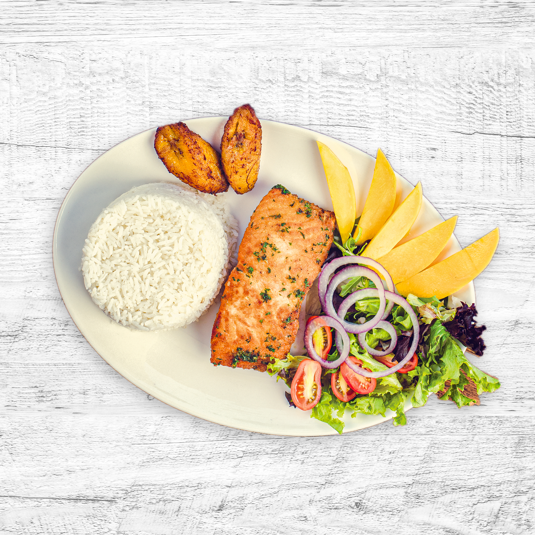 Order Grilled Salmon food online from Noches De Colombia store, Montclair on bringmethat.com