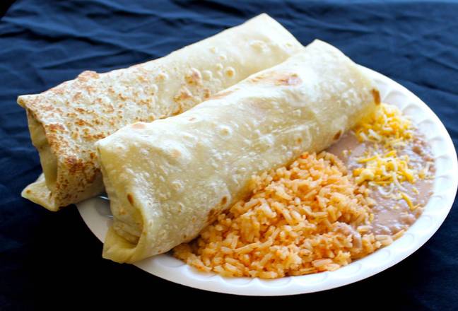 Order #7 Beef Burritos  (2 pcs) food online from Arsenio's Mexican Food #1 store, Clovis on bringmethat.com