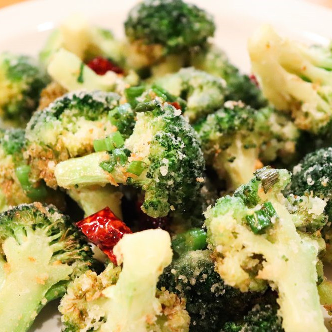 Order Dry Fried Broccoli food online from Chuan Cafe store, Raleigh on bringmethat.com