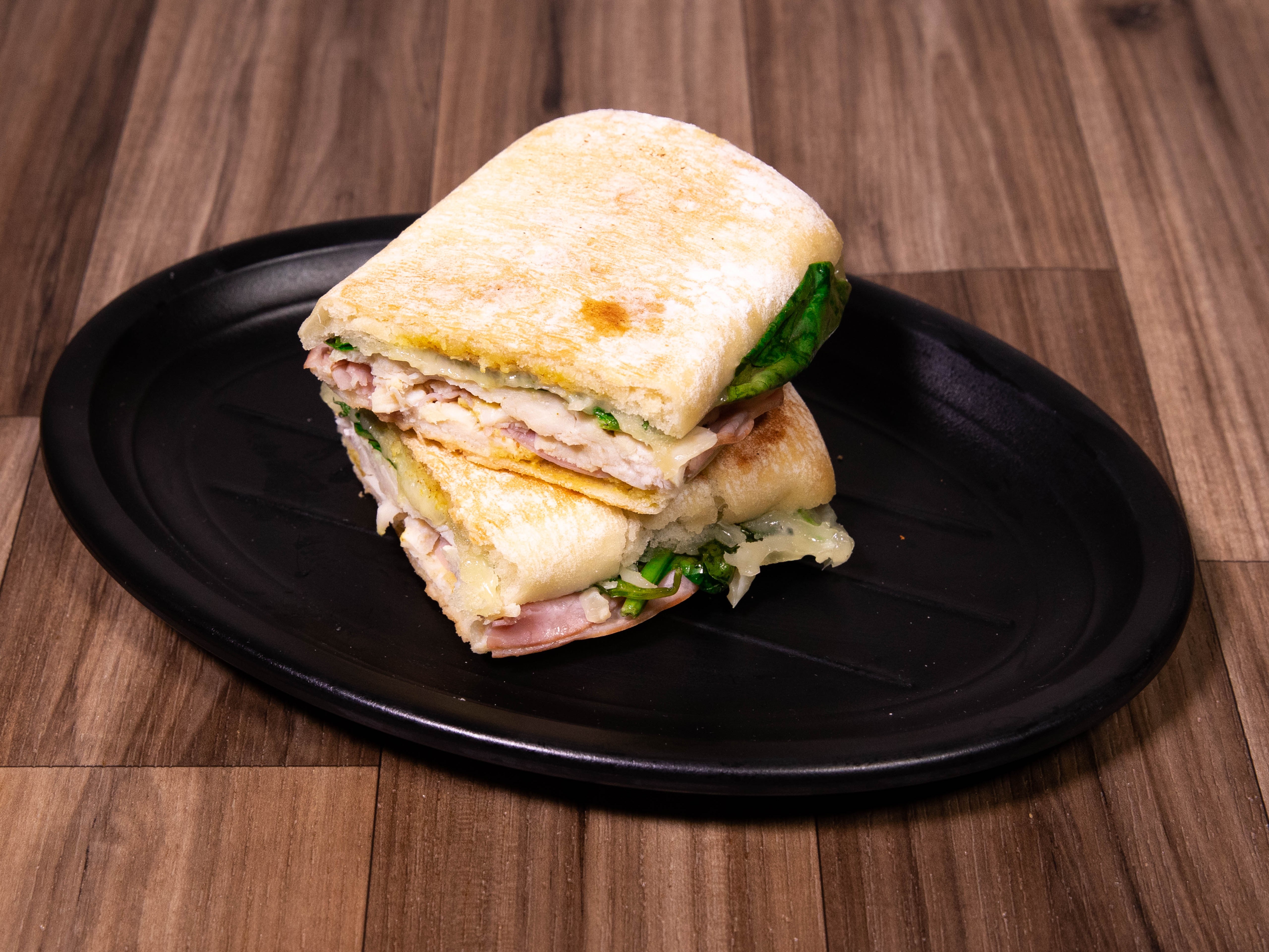 Order Cordon Bleu Panini food online from Murphy's Deli store, The Woodlands on bringmethat.com