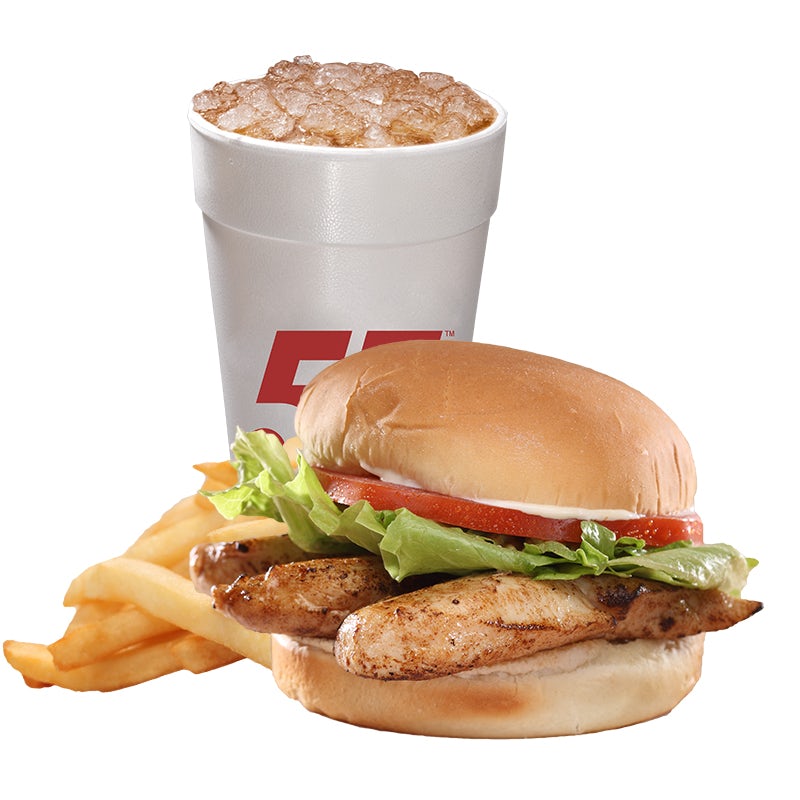 Order Grilled Signature Chicken Sandwich Meal food online from Hwy 55 Burgers Shakes & Fries store, Myrtle Beach on bringmethat.com