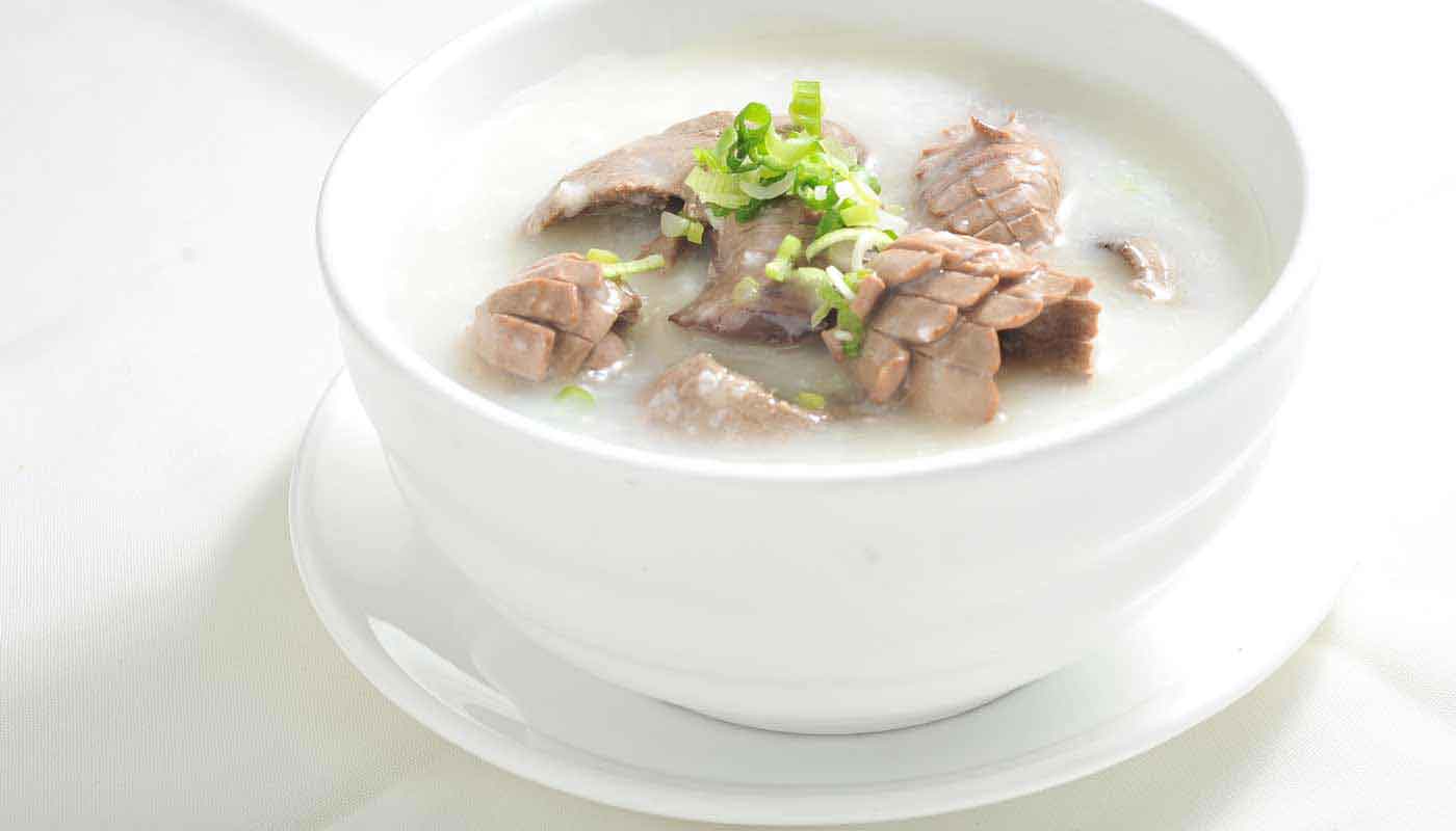Order B6. Pig Kidney and Liver Congee (生滾腰潤粥) food online from Happy Harbor Cuisine store, Alhambra on bringmethat.com