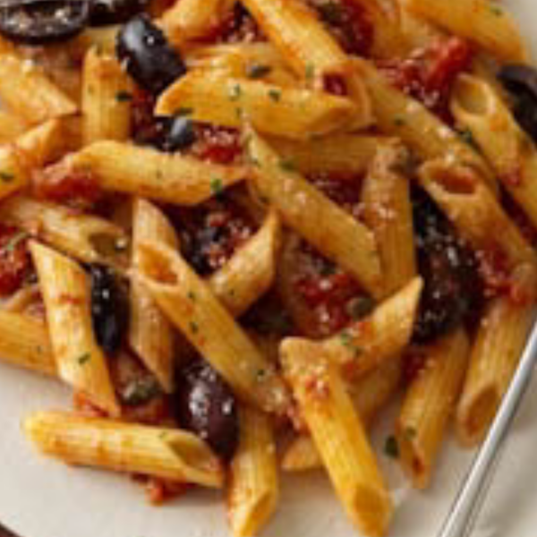 Order Penne Puttanesca food online from Arianna Italian Grill-Pizzeria store, Richmond on bringmethat.com