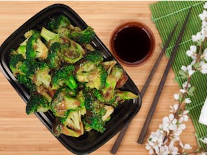 Order 111. Sautéed Broccoli 炒芥兰 food online from He Rui store, Oklahoma City on bringmethat.com