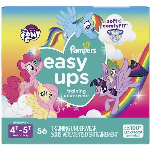 Order Pampers Easy Ups Training Underwear Girls Super Size 4T-5T - 56.0 ea food online from Walgreens store, Pahrump on bringmethat.com