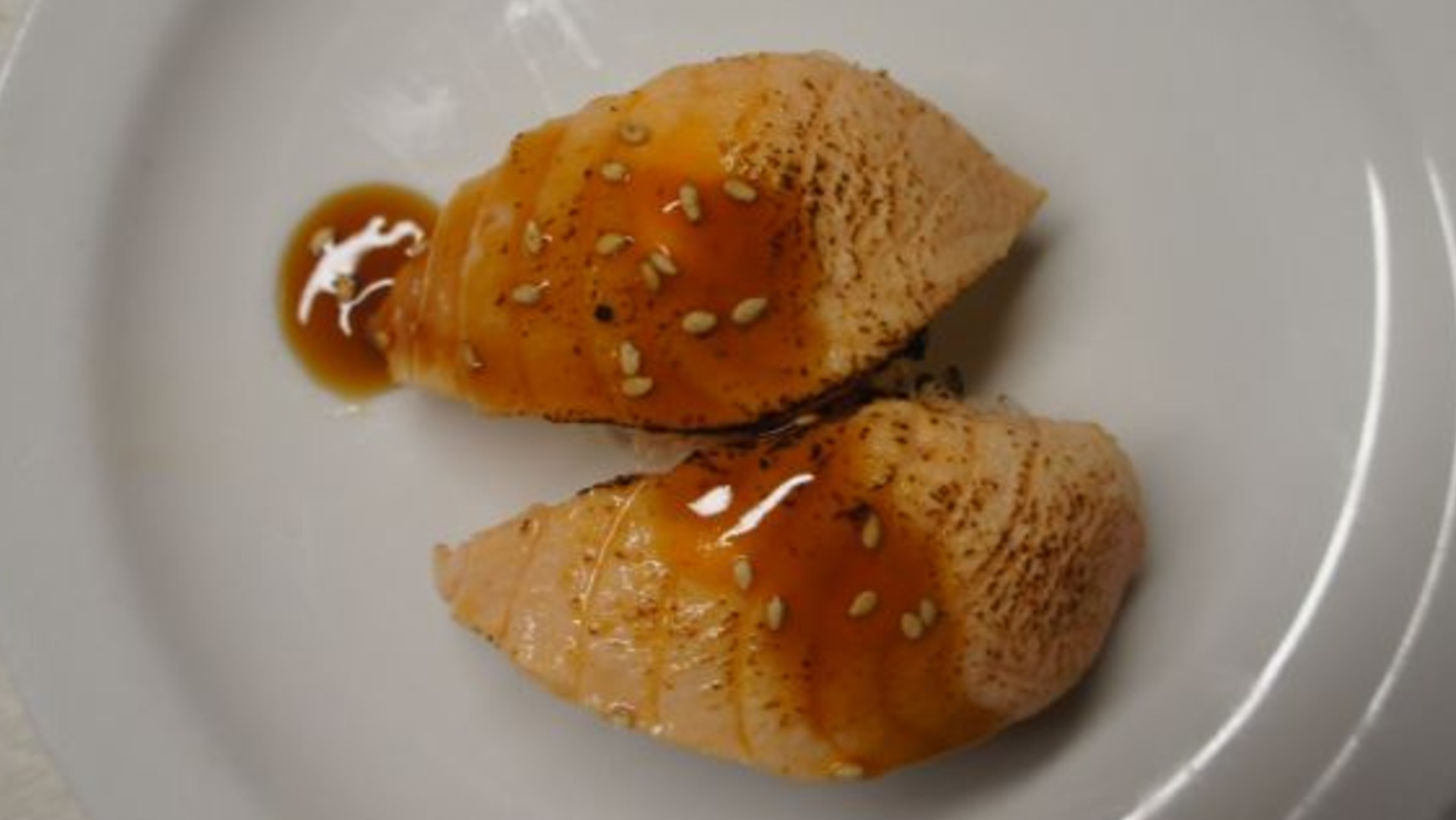 Order Seared Salmon Nigiri food online from 503 Sushibar store, Salem on bringmethat.com