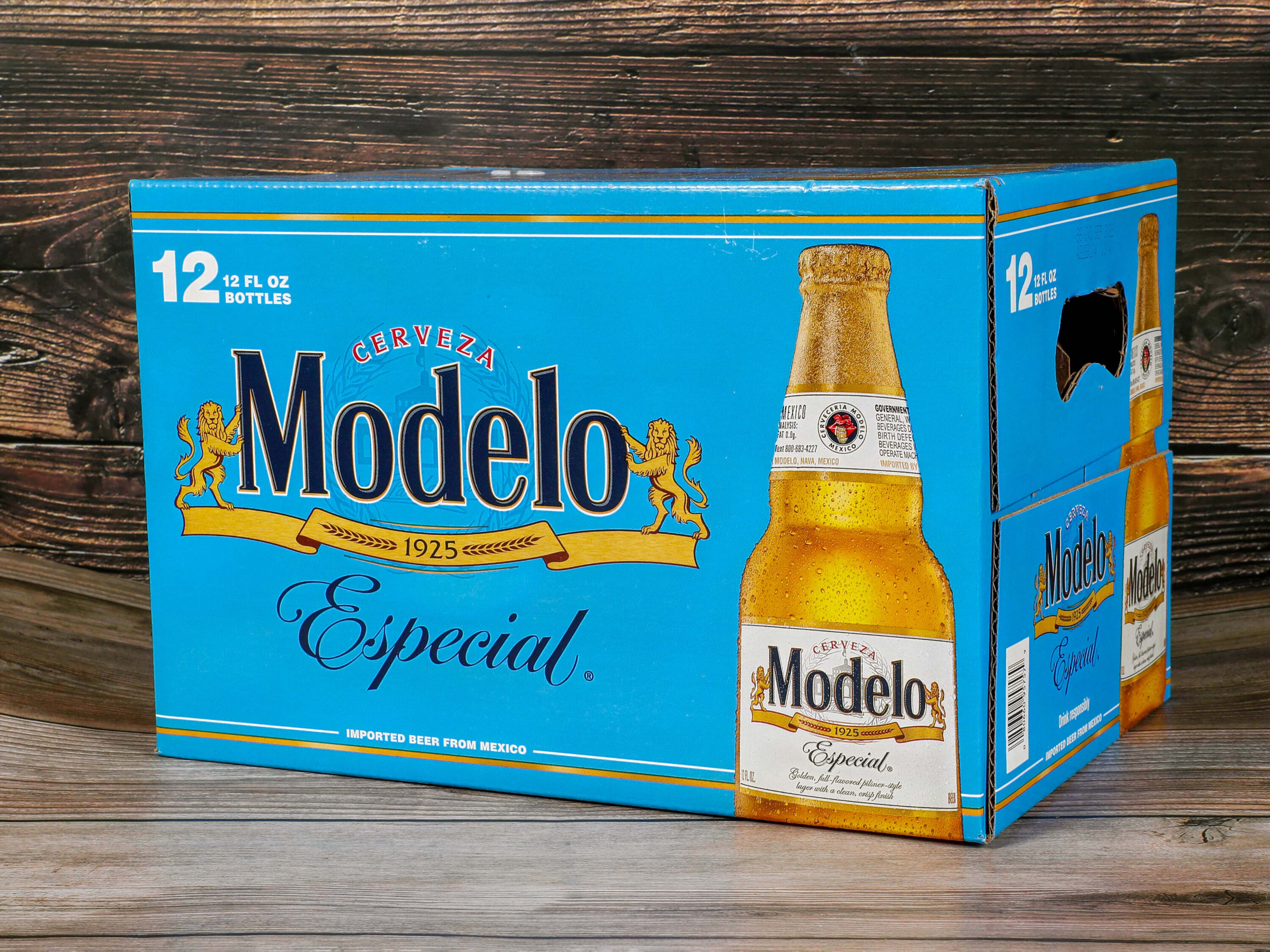 Order Modelo Especial, 12 Pack -12 oz. Bottle Beer  food online from G & G Liquor Store store, Fresno on bringmethat.com