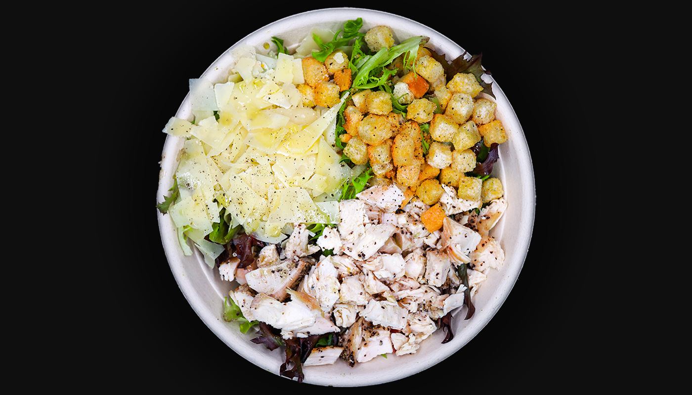 Order Chicken Caesar food online from Diced Gourmet Salads & Wraps store, cary on bringmethat.com