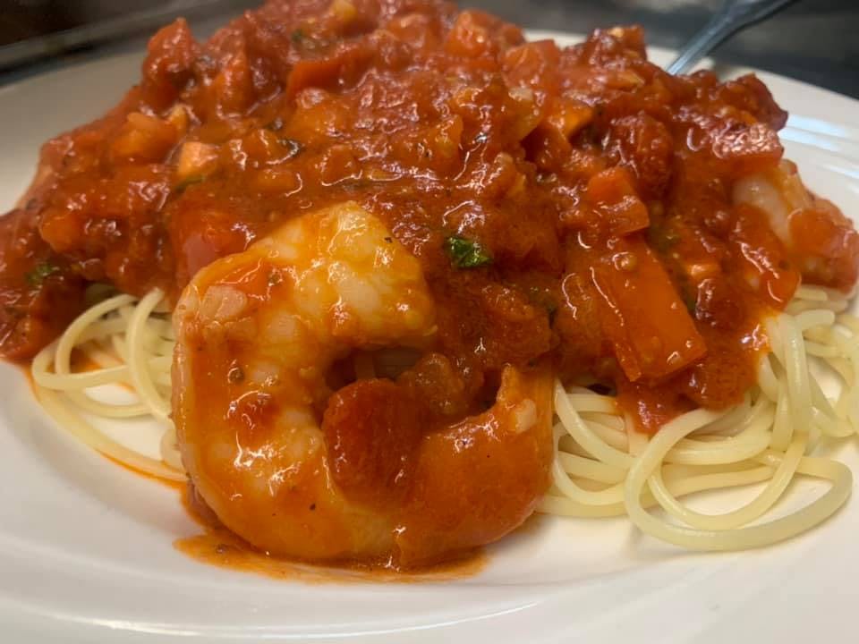 Order Shrimp Fra Diavolo Lunch - Entree food online from Tullia store, West Berlin on bringmethat.com